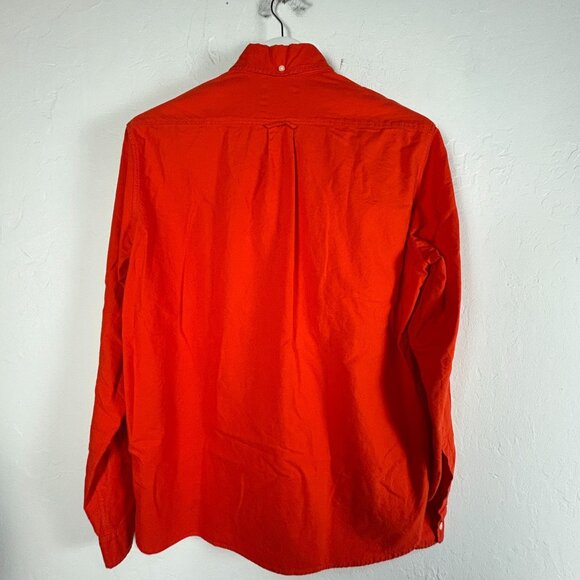 H&M L.O.G.G. Mens Regular Fit Red Long Sleeve Button-Down Shirt Size Medium New - Picture 2 of 8
